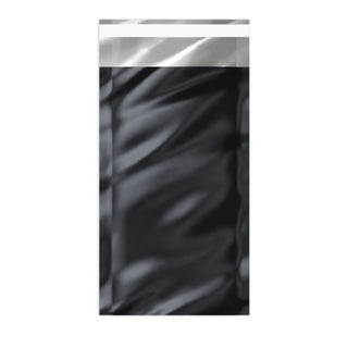 Metallic Finish Foil Bags Black 229 x 114 mm