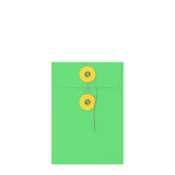 Coloured envelopes with string and washer closure