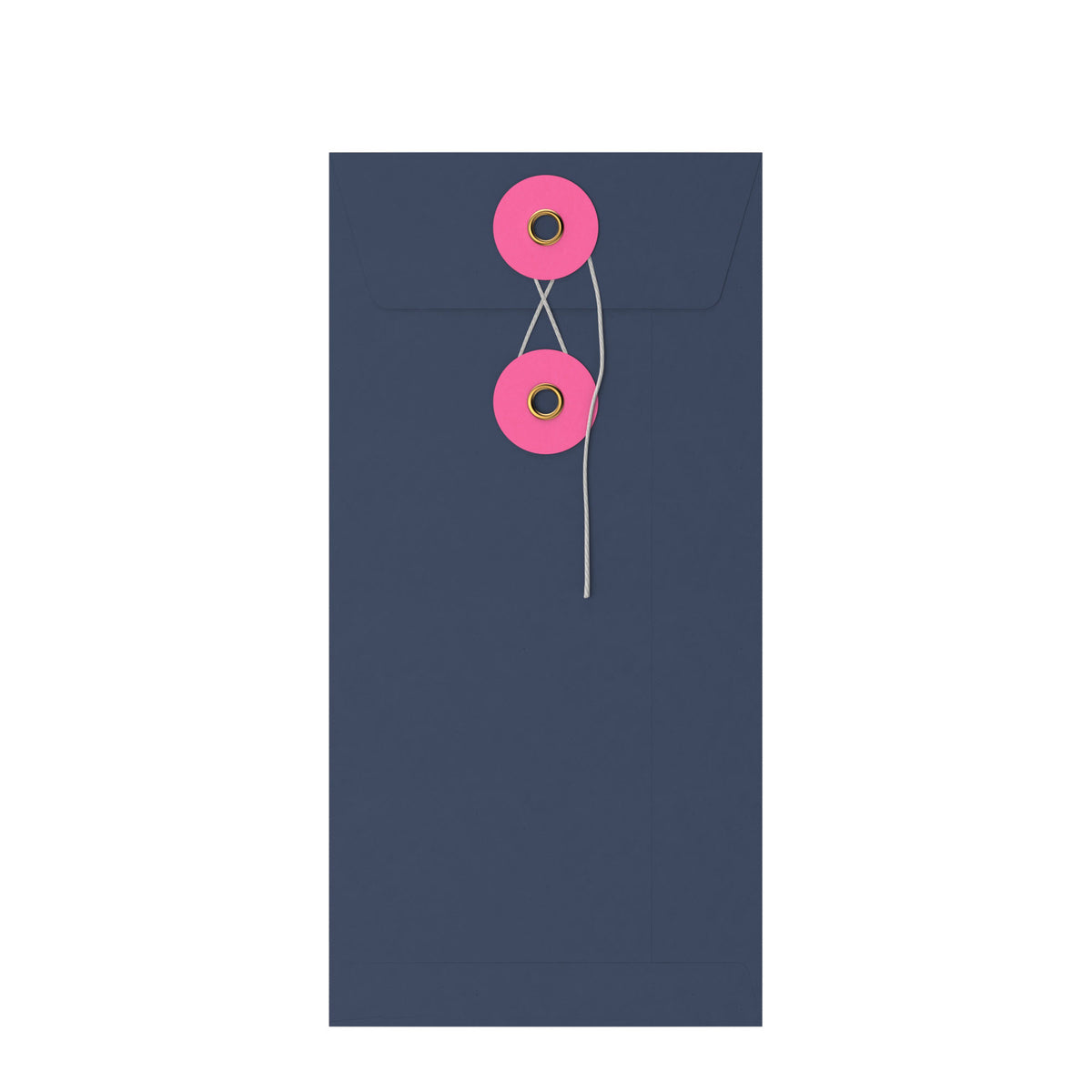 Coloured envelopes with string and washer closure